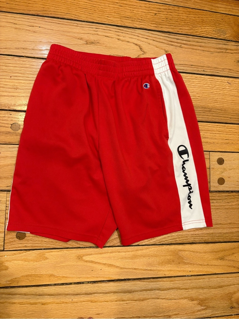 Champion Boys Youth Red Athletic Shorts with White Side Stripe 14/16